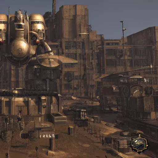 Prompt: steampunk brotherhood of steel, 3 d render, unreal engine, 4 k