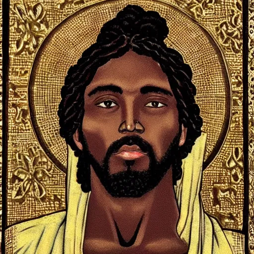 Prompt: black Jesus Christ