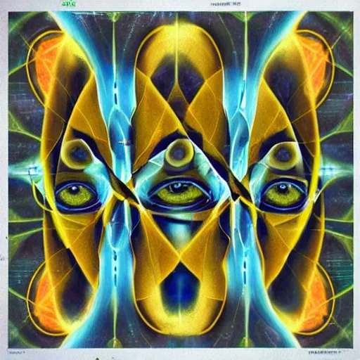 Image similar to The true reality hides behind closed eyes United The Divine Trinity of Mind ,space & time 4k very intriguing Sapiential Divine Artificial imagination and Symmetry