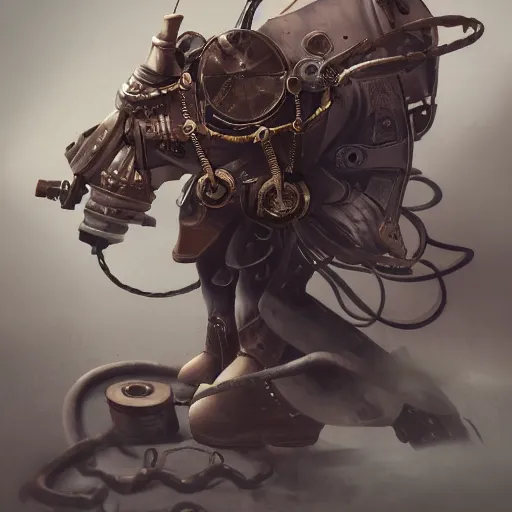 Image similar to high sneaker concept art, steampunk, sharp focus, illustration, concept art by tooth wu