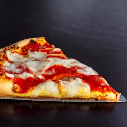 Prompt: new york style pizza slice dripping with oil, 8k, high resolution, photorealistic, photograph,