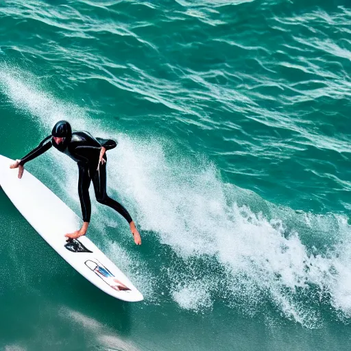 Prompt: Image of keanu reeves surfing, drone image, cinematic lighting, 4k, vivid color, detailed