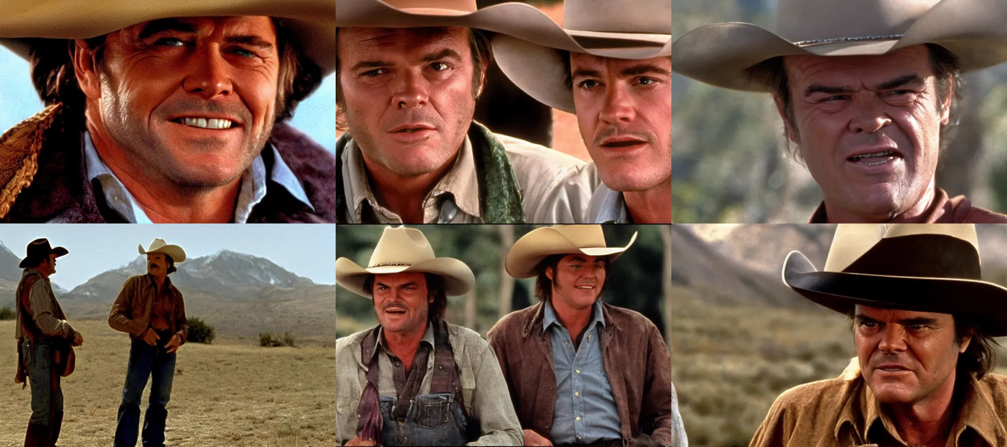 Prompt: Jack Nicholson in Brokeback Mountain