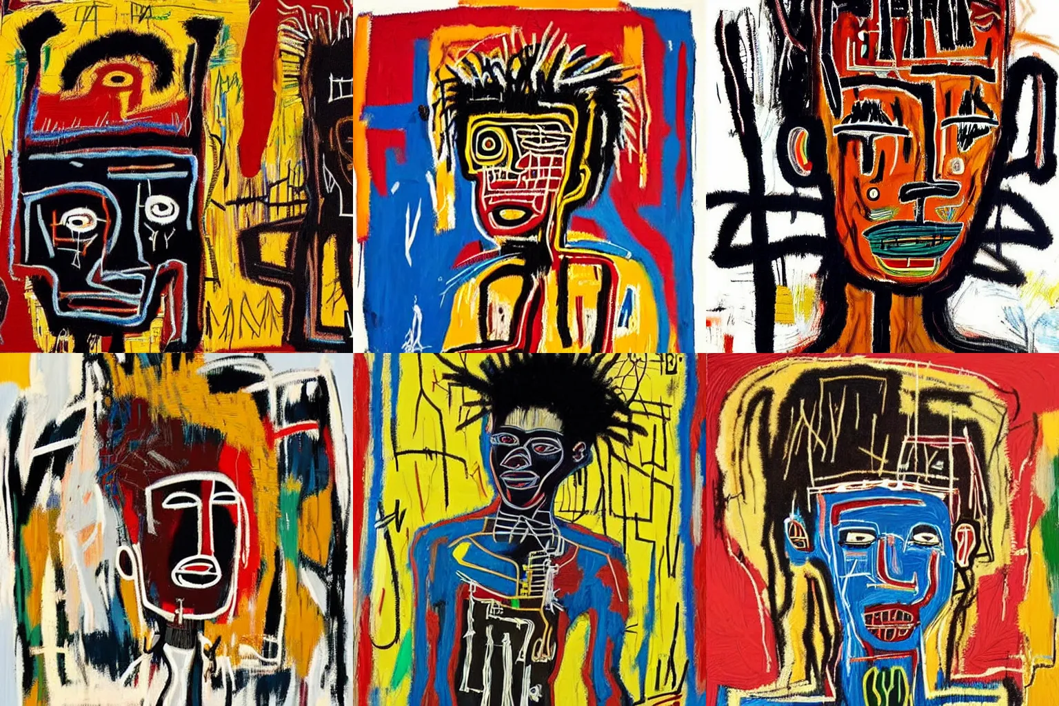 Image similar to extremely highly detailed African paintings by Jean-Michel Basquiat