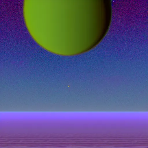 Image similar to on neptune looking out at vast space, digital art