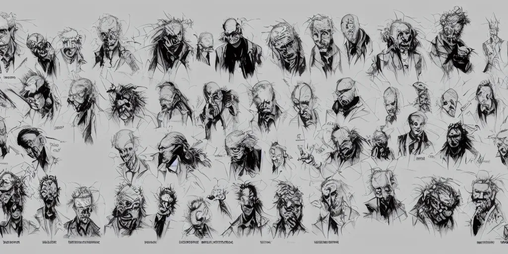 Image similar to a mad scientist, character sheet, concept design, contrast, kim jung gi, greg rutkowski, zabrocki, karlkka, jayison devadas, trending on artstation, 8 k, ultra wide angle, pincushion lens effect