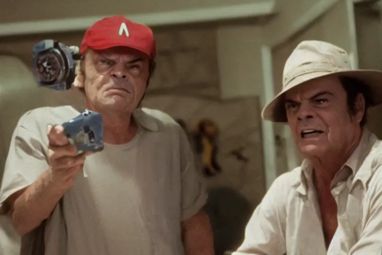 Image similar to Jack Nicholson plays Pikachu, still from the film