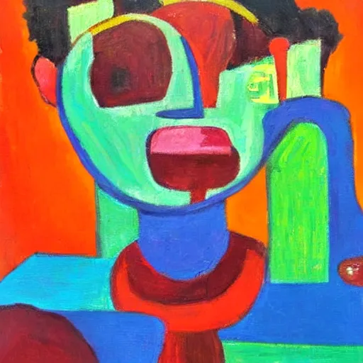 Prompt: an expressionist oil painting depicting ADHD struggles