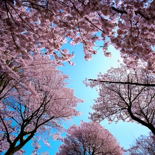 Image similar to looking up from under the cherry blossom trees f / 1. 9 6. 8 1 mm iso 4 0