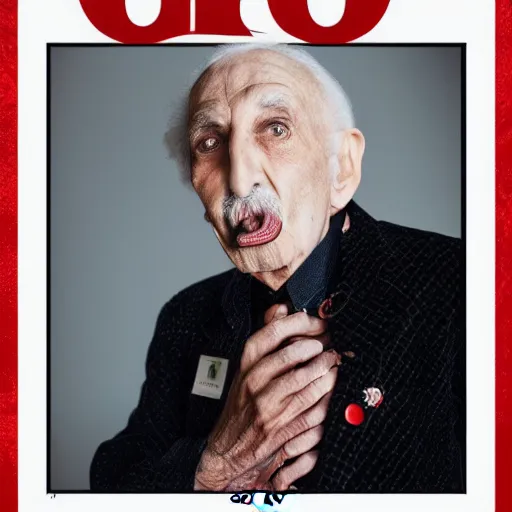 Image similar to old freddie mercury singer at age 9 0 years old, color ( sony a 7 r iv, symmetric balance, polarizing filter, photolab, lightroom, 4 k, dolby vision, photography award ), vogue, perfect face, movie poster