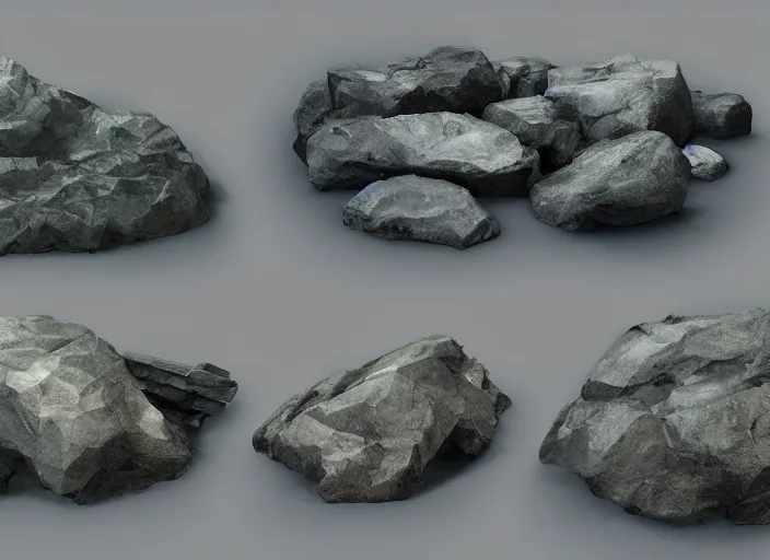 Prompt: bunch of rocks that are in the water, concept art by senior environment artist, polycount contest winner, environmental art, concept art, artstation hq, sketchfab