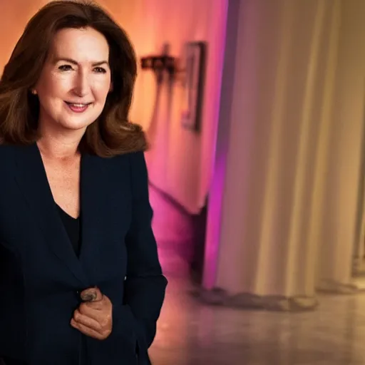 Image similar to kathleen kennedy as an evil villain