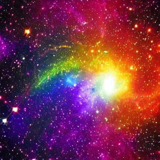 Image similar to prismatic galaxy, luminescent