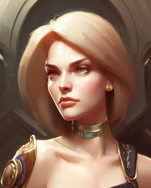 Image similar to Jenny Garfield female character, closeup, cute, modern, intricate, elegant, highly detailed, digital painting, artstation, concept art, matte, sharp focus, illustration, hearthstone, art by Artgerm and Greg Rutkowski and Alphonse Mucha