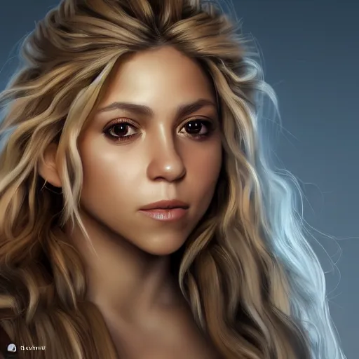 Image similar to shakira trending on artstation