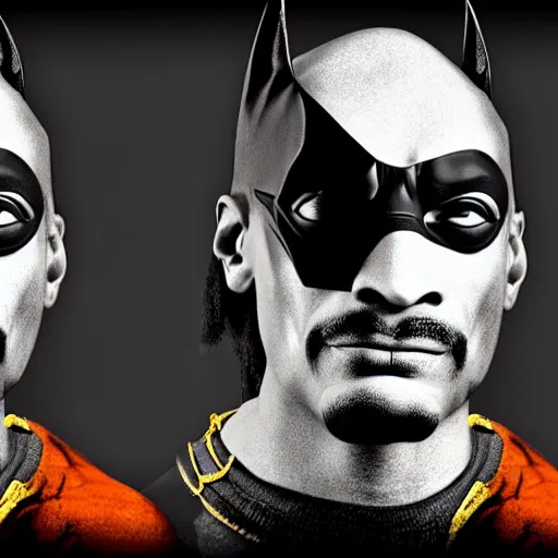 Image similar to 3 d render snoop dog as batman