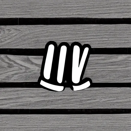 Image similar to letter m wooden logo black and white