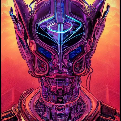 Prompt: portrait of a cybernetic evil lich, cyberpunk concept art by josan gonzales and moebius and enki bilal and and dan mumford and jean claude meziere and philippe druilleg