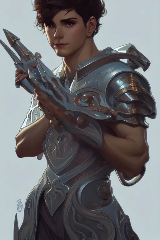 Prompt: A beautiful male paladin, highly detailed, digital painting, artstation, concept art, smooth, sharp focus, illustration, art by artgerm and alphonse mucha, high definition digital art, in the style of Ross tran and ilya kuvshinov