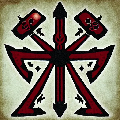 Prompt: video game occult simplified icon: a ritual to summon the red tides of death