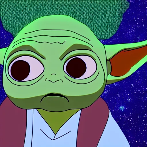 Prompt: Baby Yoda Rick in Rick and morty digital art 4k detailed super realistic