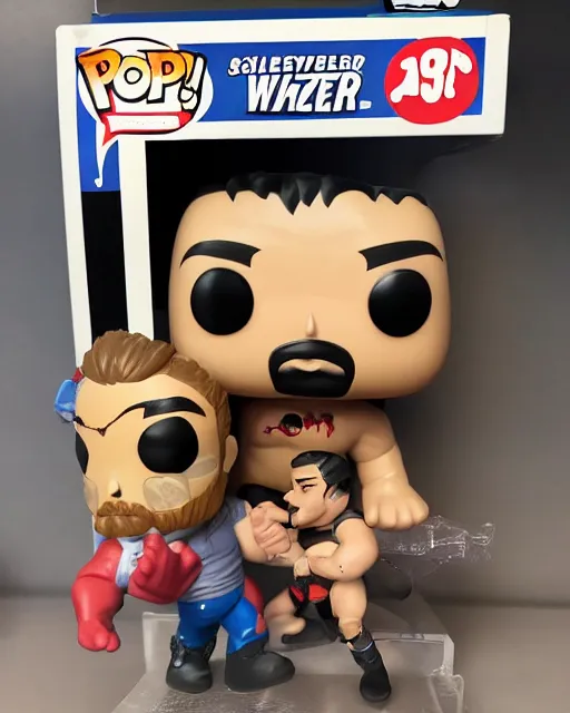 Image similar to Wrestler Funko Pop. Photographic, photography