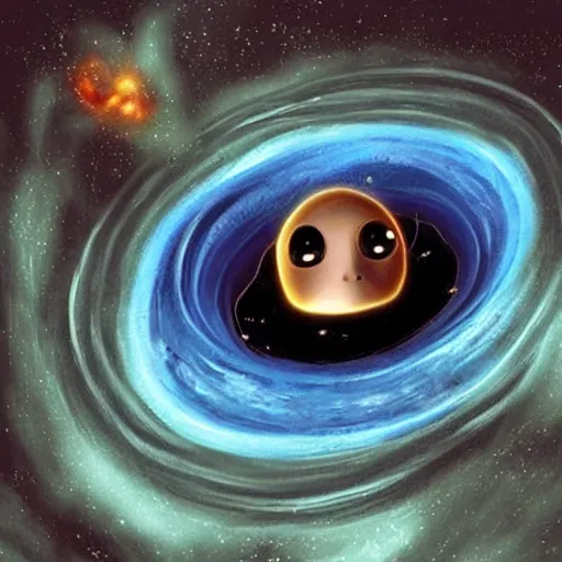 Image similar to Very accurate depiction of the creatures living inside a black hole.