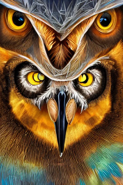 Image similar to radiant owl, highly detailed, digital art, sharp focus, trending on art station