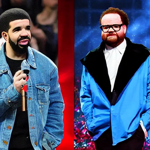 Image similar to Drake and Steve Brule morphs into a new person