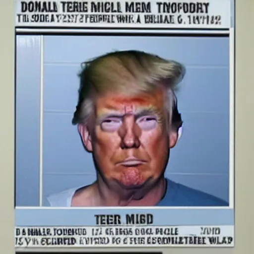 Image similar to donald trump mugshot