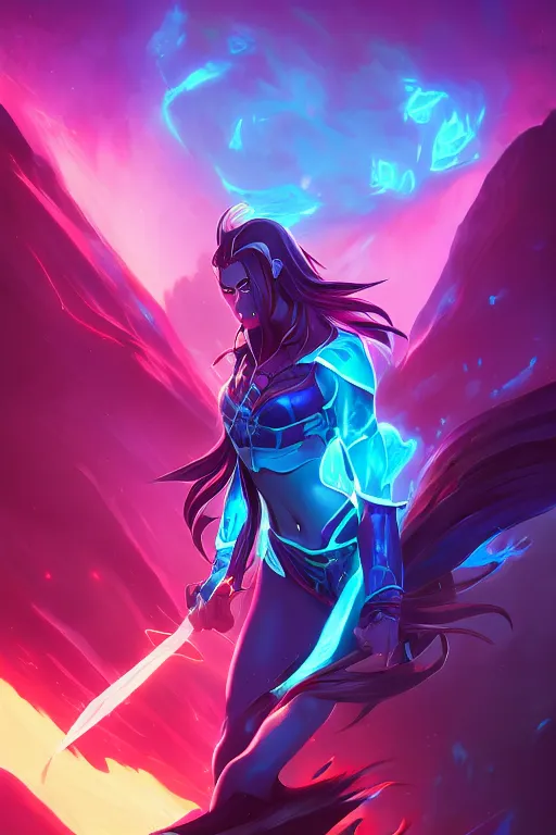 Prompt: kayn league of legends wild rift hero champions arcane magic digital painting bioluminance alena aenami artworks in 4 k design by lois van baarle by sung choi by john kirby artgerm style pascal blanche and magali villeneuve mage fighter assassin