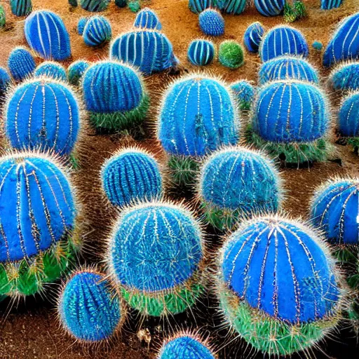 Prompt: blue cactus