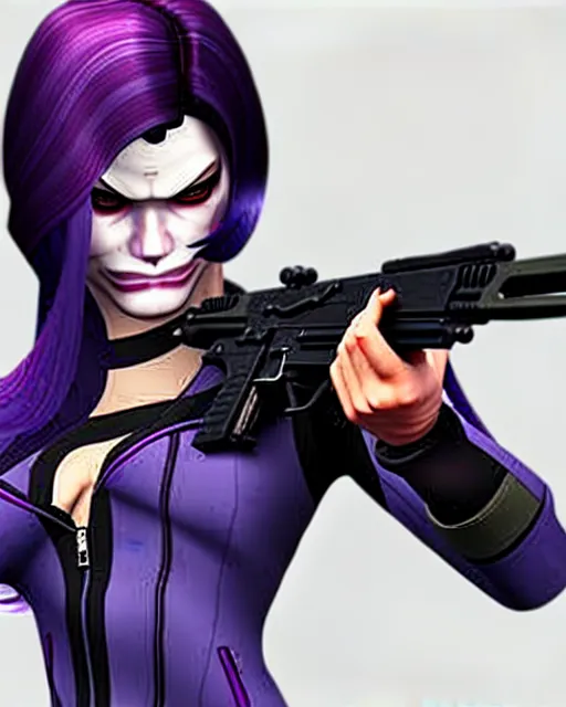 Image similar to gta 5, grand theft auto 5 cover art of widowmaker from overwatch