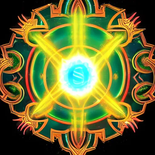 Prompt: sahasrara chakra epic legends game icon stylized digital illustration radiating a glowing aura global illumination ray tracing hdr fanart arstation by ian pesty and katarzyna da bek - chmiel