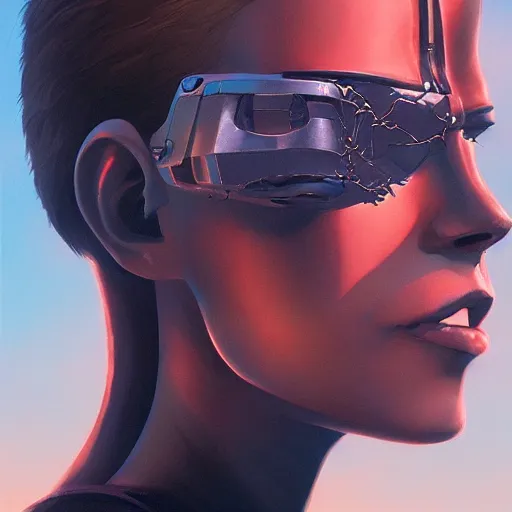 Image similar to face icon stylized minimalist the terminator 2 : judgement day, loftis, cory behance hd by jesper ejsing, by rhads, makoto shinkai and lois van baarle, ilya kuvshinov, rossdraws global illumination