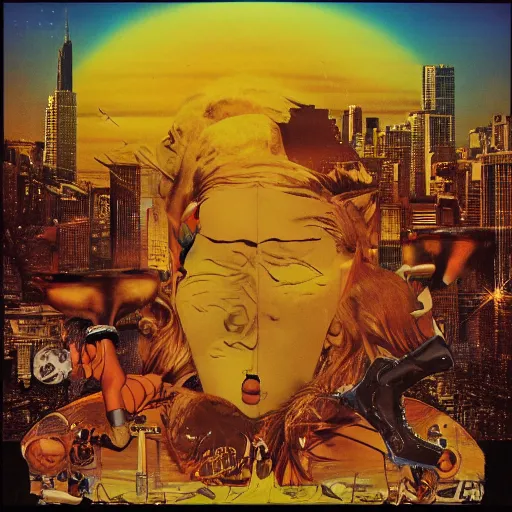 Prompt: golden hour crazy | album artwork, used lp ( 2 0 0 2 )