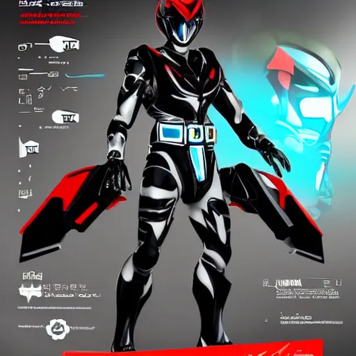 Prompt: kamen raider rx bio, futuristic design, insect sentai