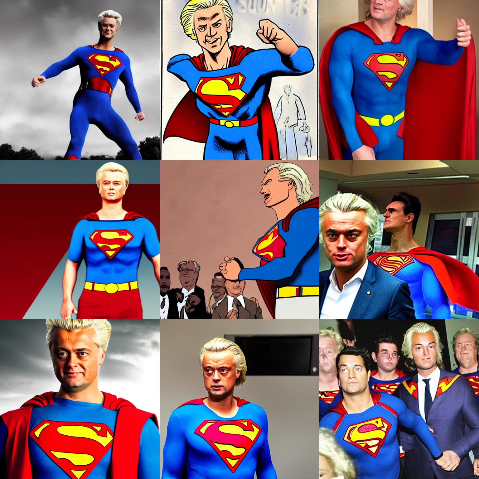 Prompt: geert wilders as superman