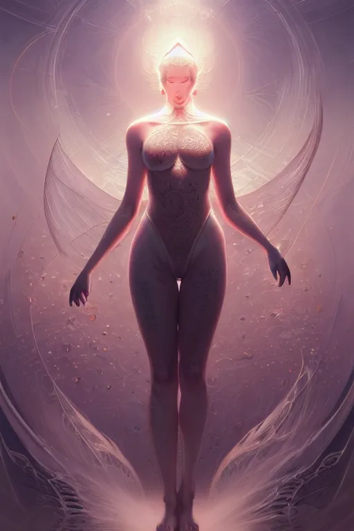 Prompt: perfectly detailed lotus! confounded by multiversal prowess - increasing physical mental perfection, symmetrical! intricate, seductive, highly detailed, interstellar divine perfection! lee jin - eun concept art, smooth, sharp focus, illustration, art by wlop and greg rutkowski and james jean and peter mohrbacher