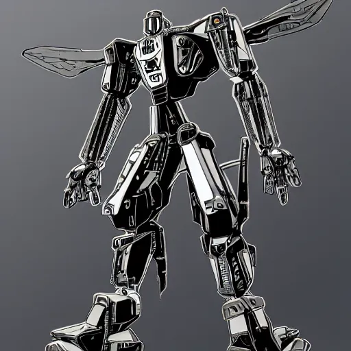 Prompt: dark enlightenment, NIGREDO, 30s, full body Mecha , highly detailed, art deco