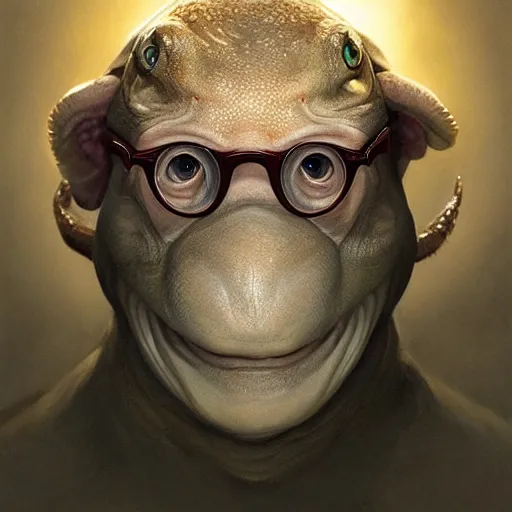 Prompt: hyper realistic mitch mcconnell as an anthropomorphic turtle, painted by greg rutkowski, artgerm, beautiful lighting, masterpiece, epic, 4 k