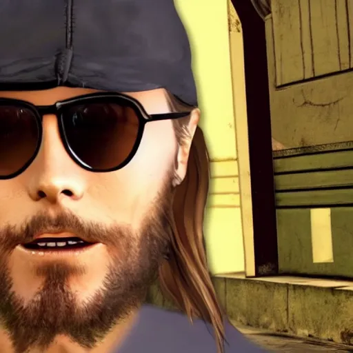 Prompt: jared leto gta loading screen