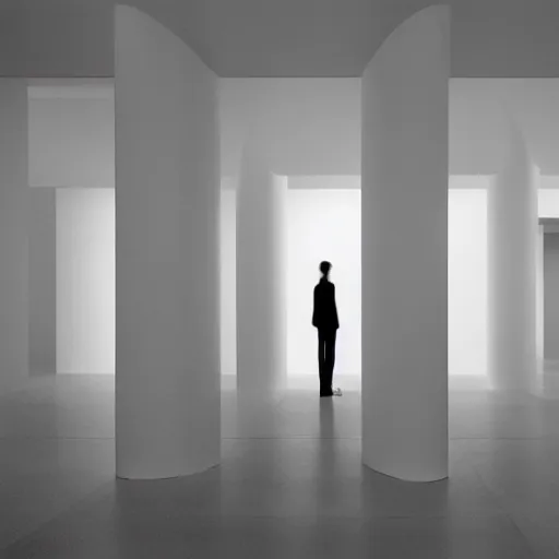 Image similar to a conceptual object on a pedestal in a vast white room, courtesy of MoMa, courtesy of Centre Pompidou, archival pigment print