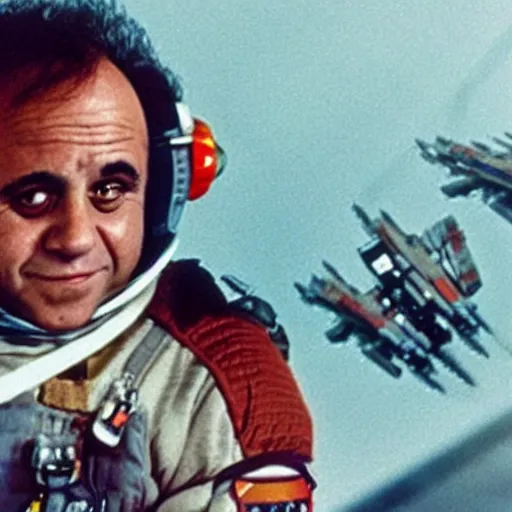 Image similar to Danny DeVito as an X-wing pilot