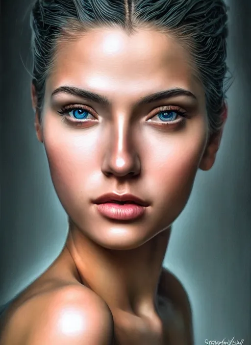 Image similar to photo of a gorgeous young woman in the style of stefan kostic and David la chapelle , realistic, sharp focus, 8k high definition, 35mm film photography, photo realistic, insanely detailed, intricate, elegant, art by stanley lau and artgerm