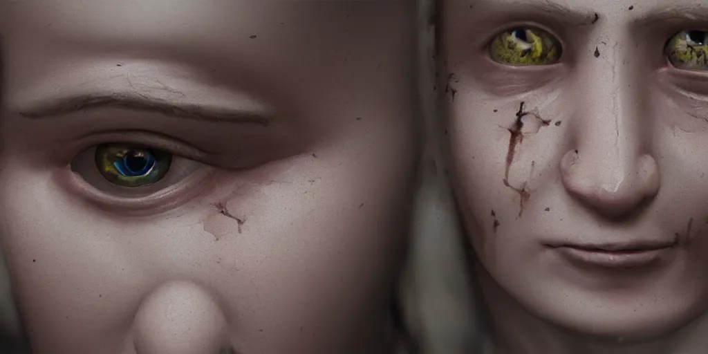 Prompt: I have 10,000 eyes and each is named suffering, hyperrealistic, cgsociety, 8k octane render, oil painting
