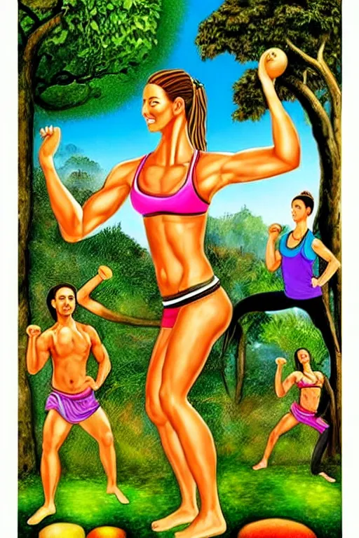 Image similar to 6000 BC From the Garden of Eden Zumba fitness art poster