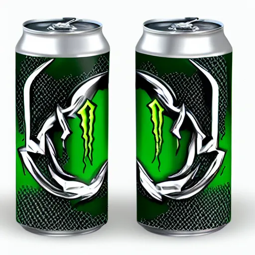 Prompt: new design aluminum can monster energy