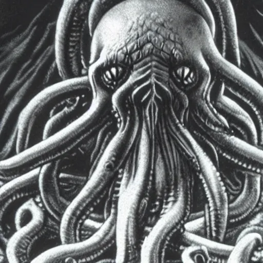 Prompt: a still of cthulhu a 1 9 7 7 photo, realistic, photorealistic, detailed,