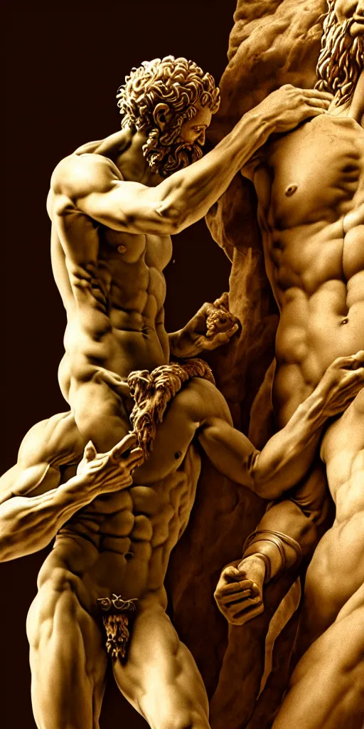 Image similar to michelangelo carving the the statue of david, photorealistic, hyperdetailed, studio lighting, octane render, caustics